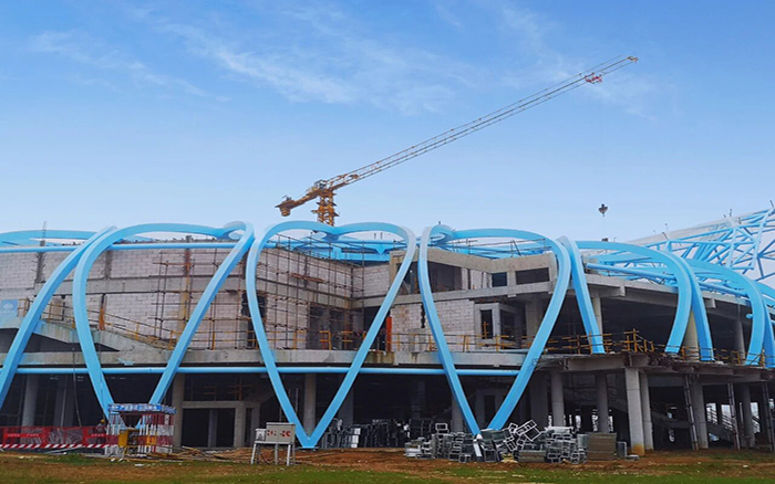 塔机群立！云顶国际助建安徽新地标